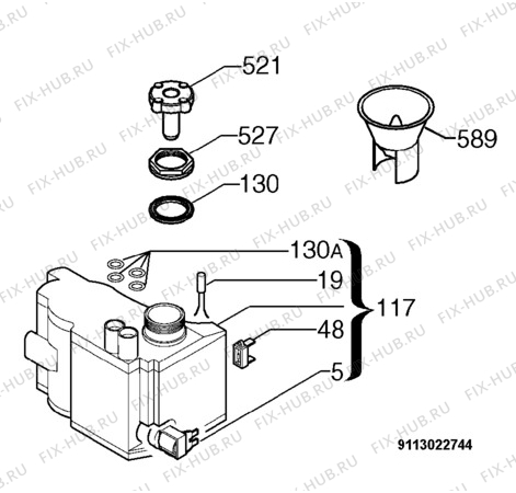 Взрыв-схема посудомоечной машины Arthurmartinelux ASF6146S - Схема узла Water softener 066